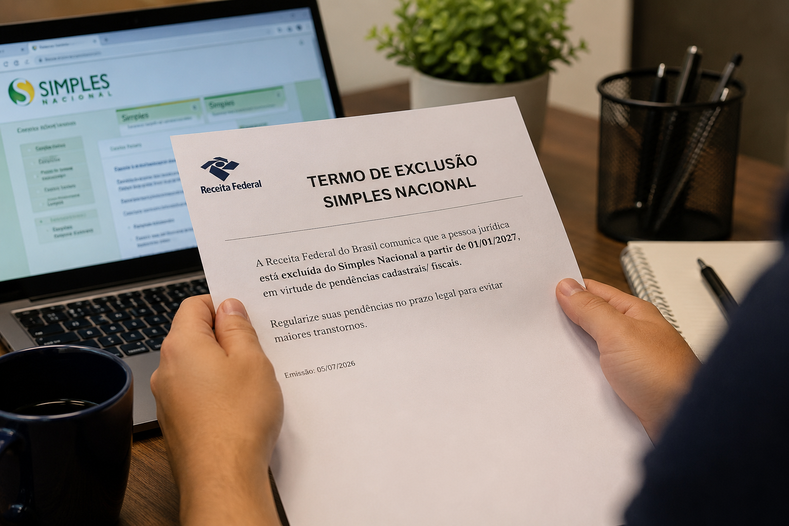 Recebeu o Termo de Exclusão do Simples Nacional? Fique atento aos novos prazos para 2027